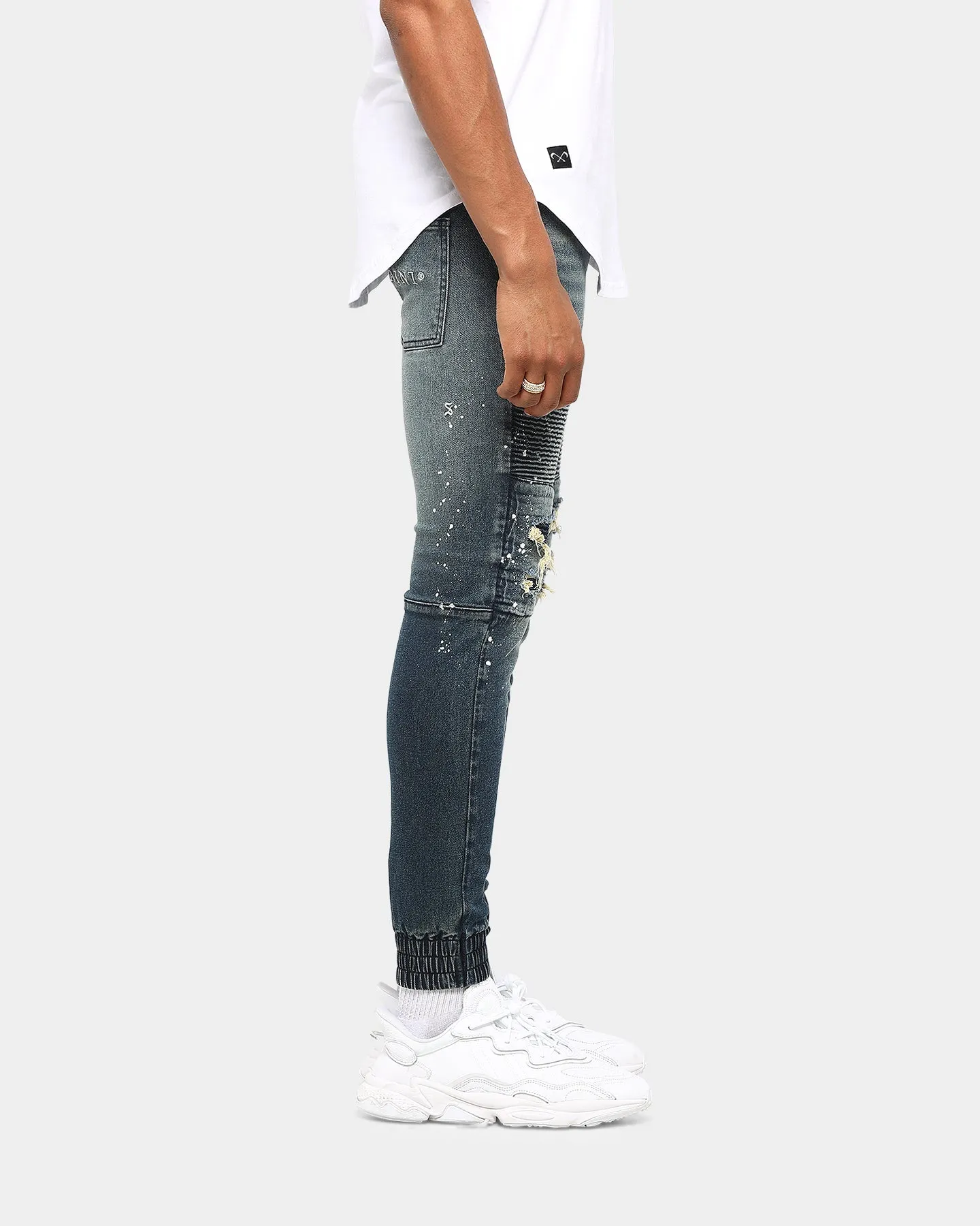 Saint Morta Artisan Biker Jean Superwash Blue