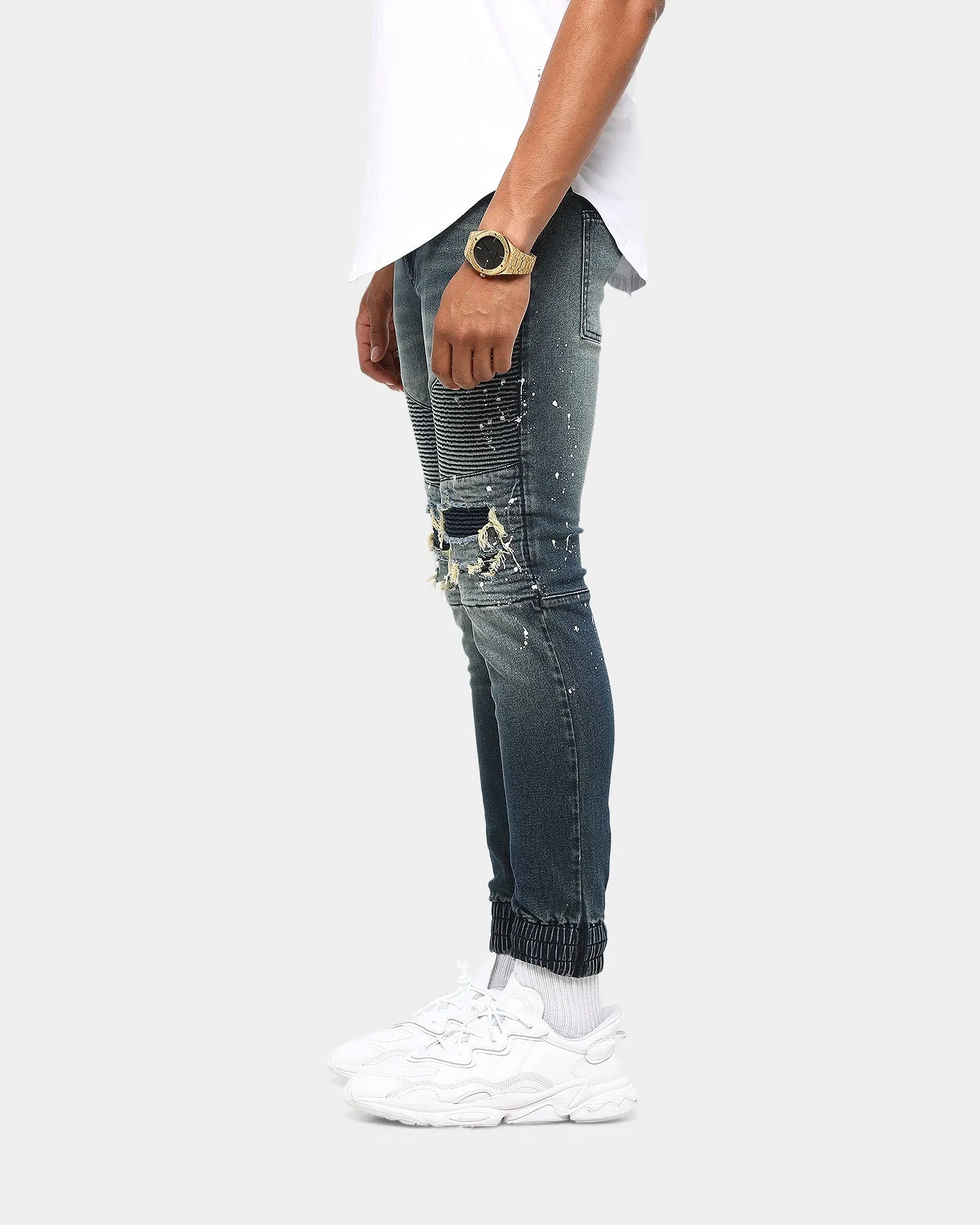Saint Morta Artisan Biker Jean Superwash Blue