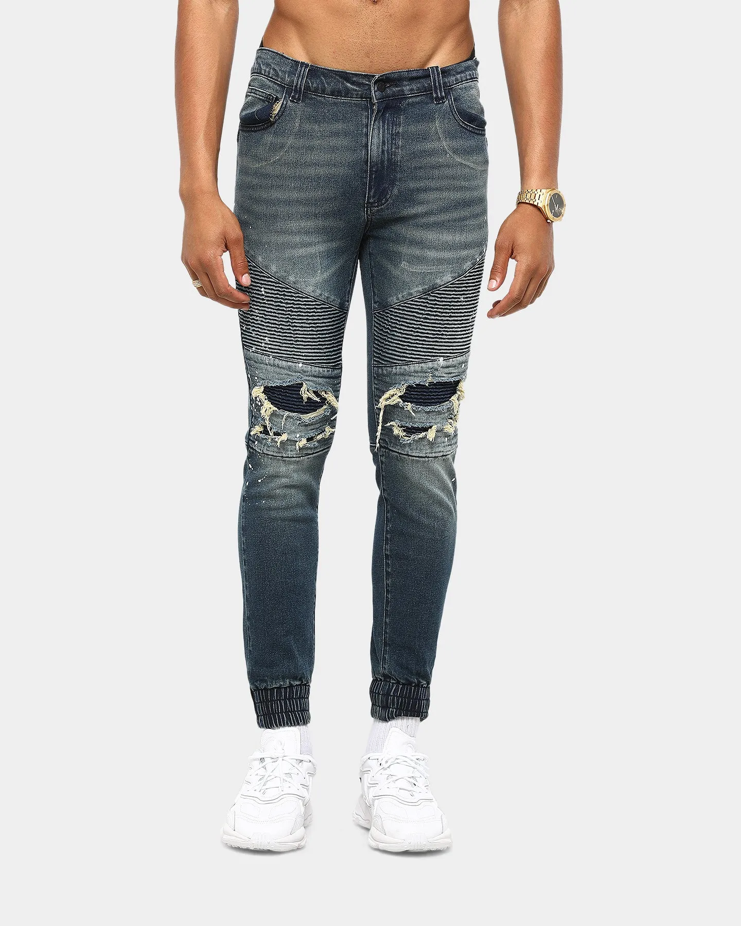Saint Morta Artisan Biker Jean Superwash Blue