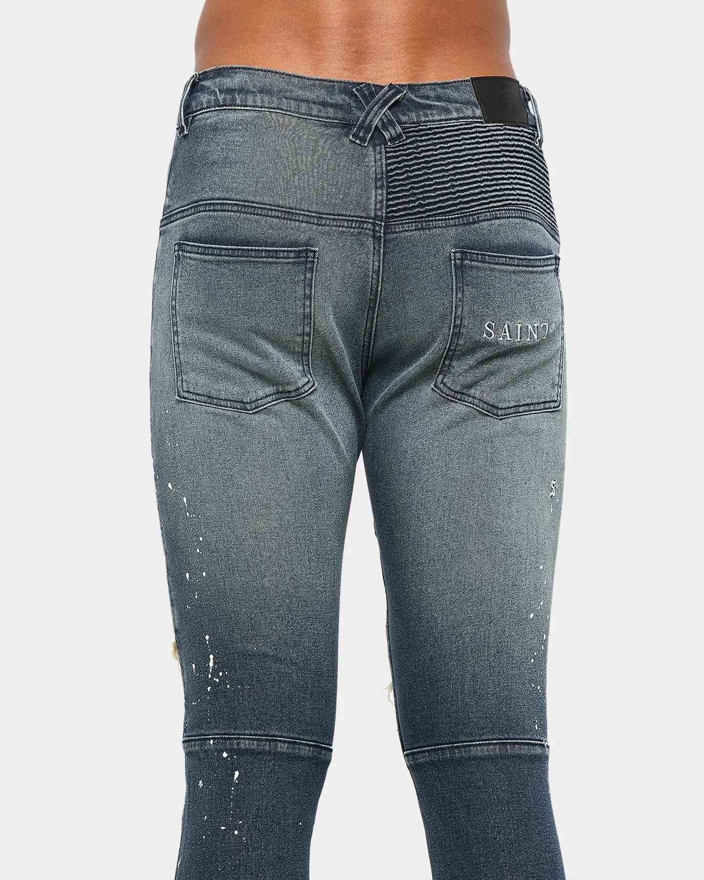 Saint Morta Artisan Biker Jean Superwash Blue