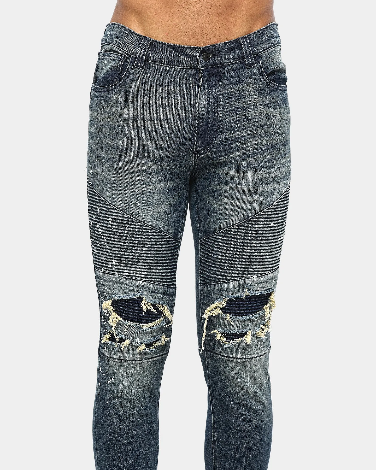Saint Morta Artisan Biker Jean Superwash Blue