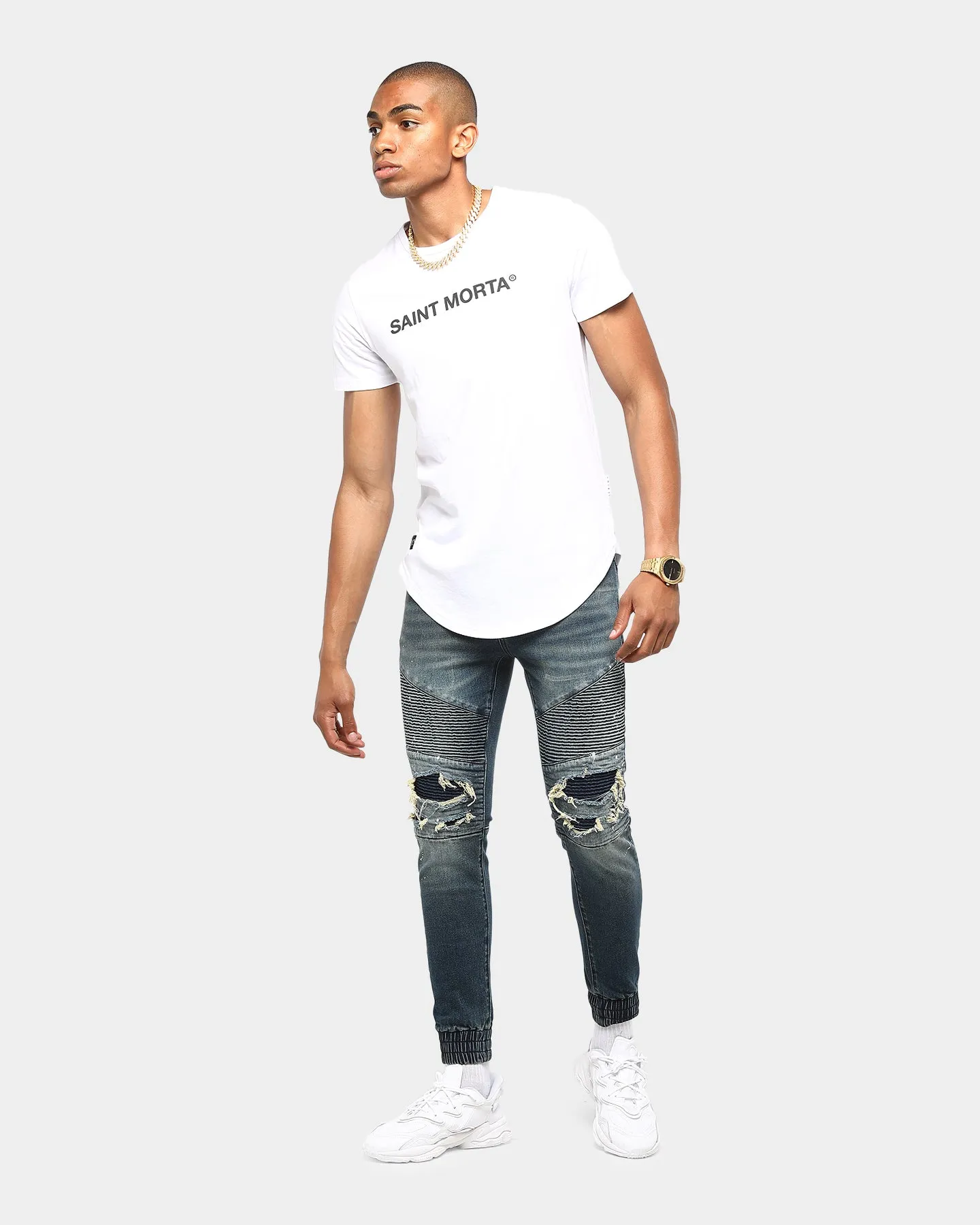 Saint Morta Artisan Biker Jean Superwash Blue