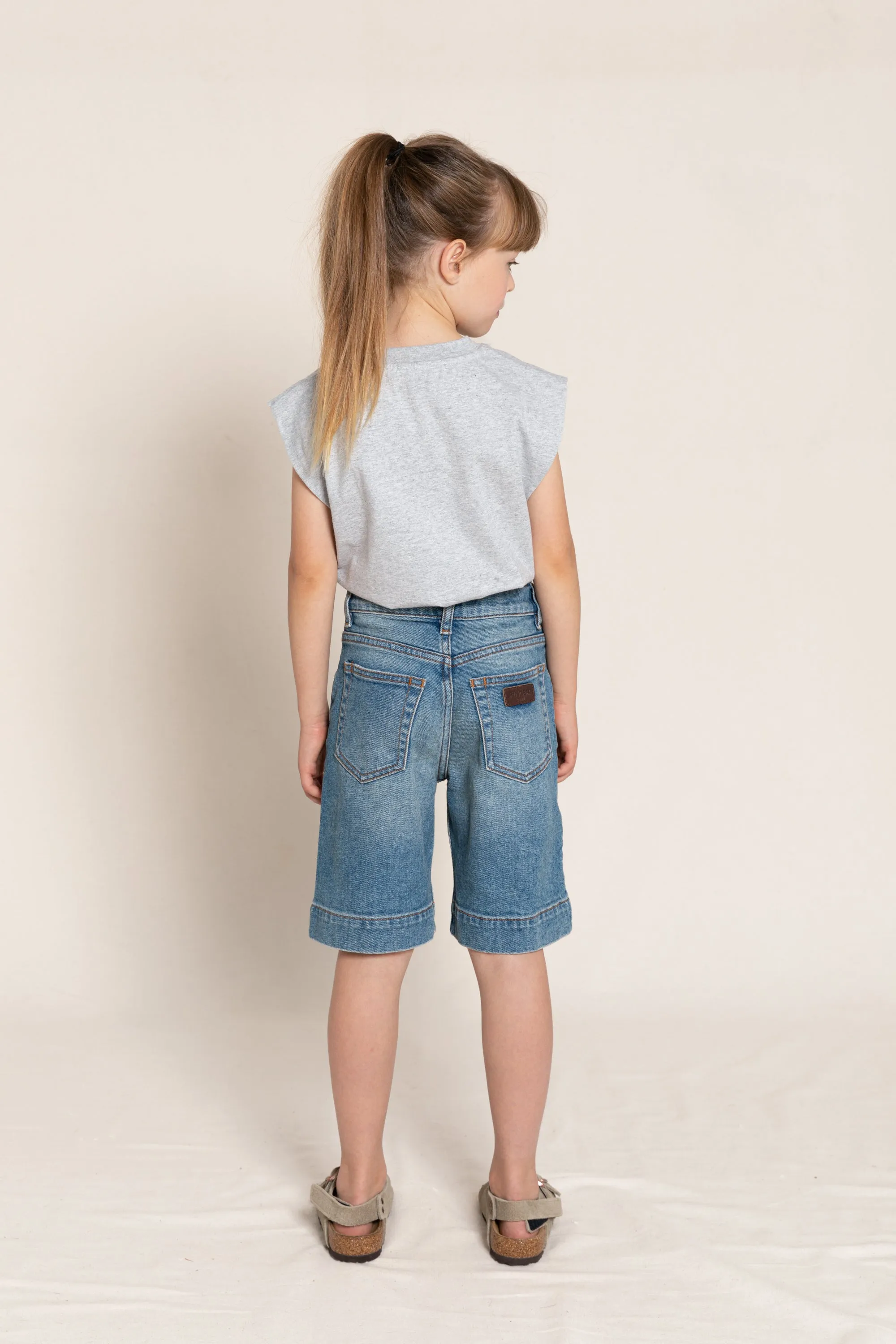 SALLY Light Dirty Blue - Large Bermuda Shorts