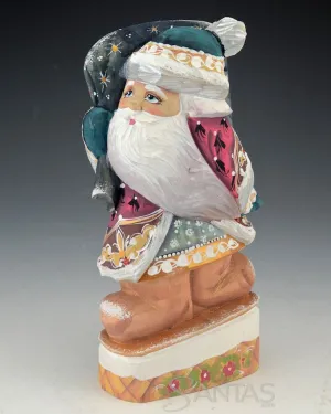 Santa on a Snowboard Russian Santa Claus Carving