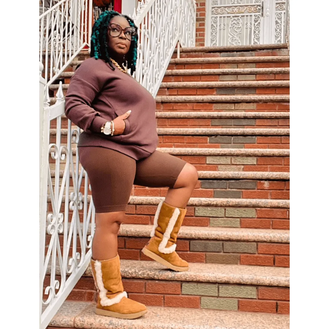 Soft Sweatshirt Biker Set (4 Colors)- Curvy Available