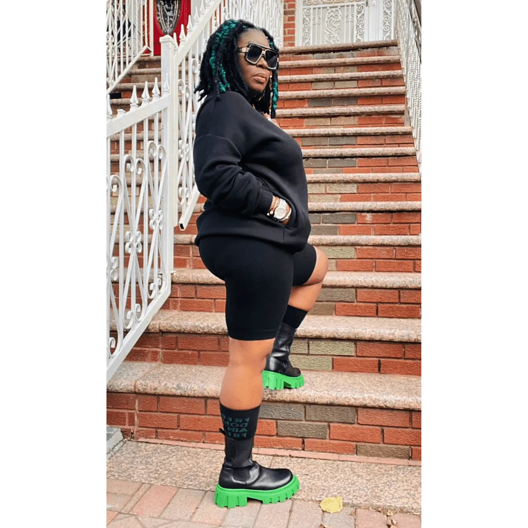 Soft Sweatshirt Biker Set (4 Colors)- Curvy Available
