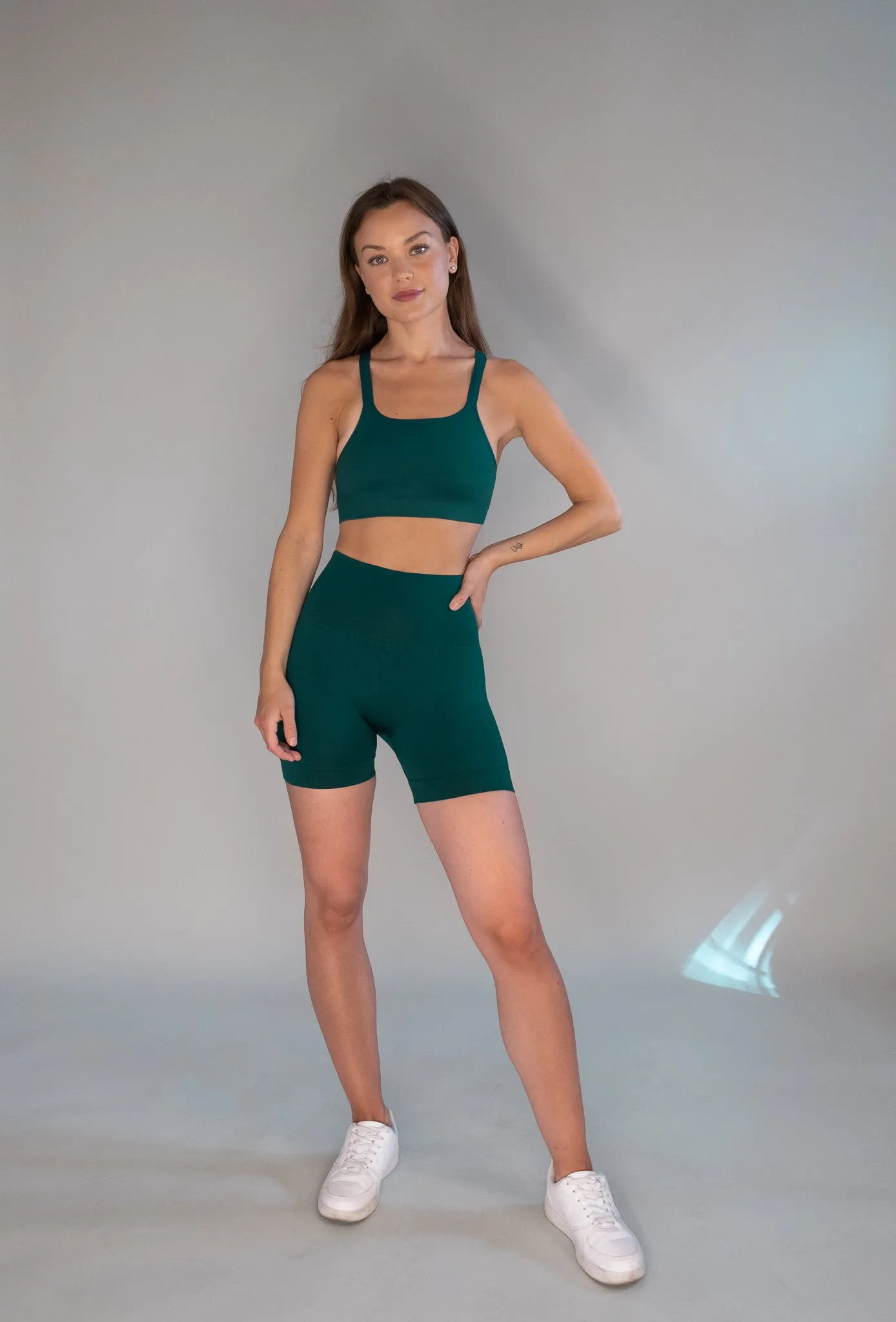 Stay Seamless Biker Shorts - Forest