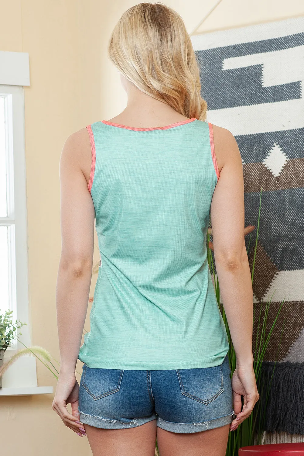 Sunset Safari Leopard Summer Sleeveless Top