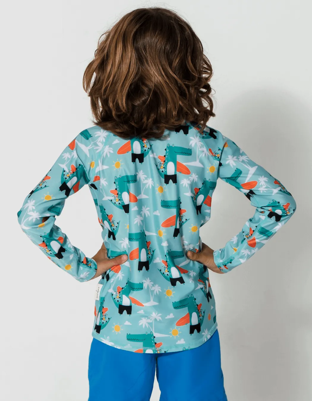 Surfing Crocodile Rash Guard