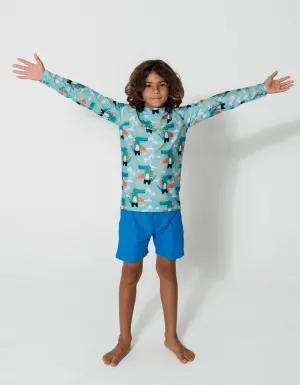 Surfing Crocodile Rash Guard