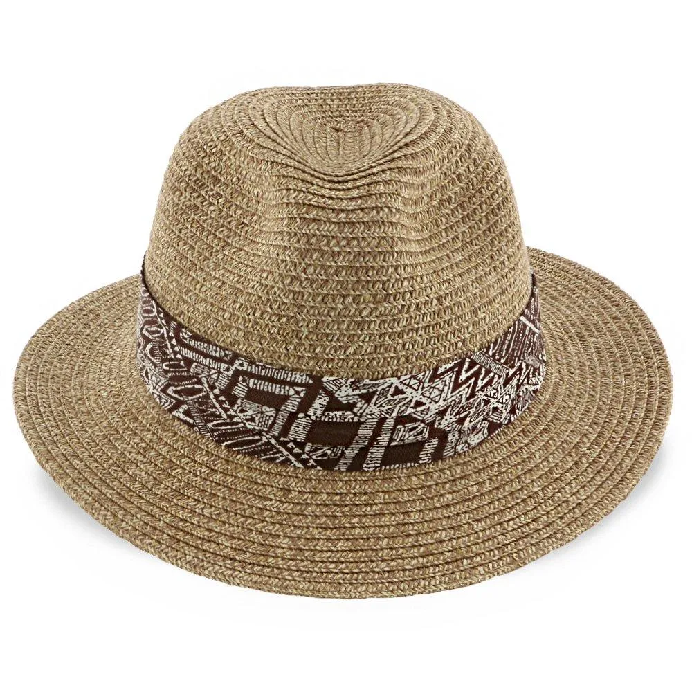 Surfzone - Scala Tan Toyo Straw Blend Fedora Hat