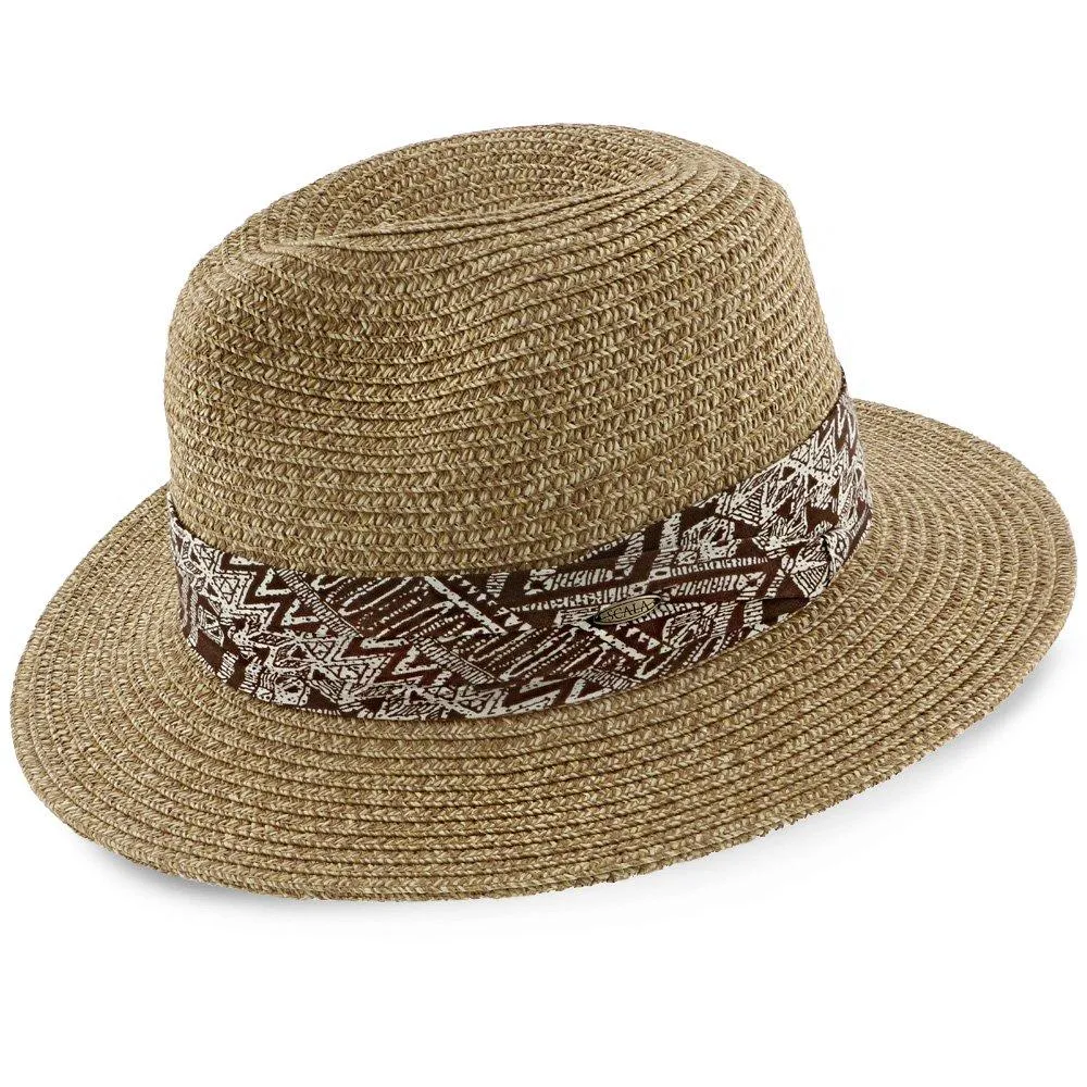 Surfzone - Scala Tan Toyo Straw Blend Fedora Hat