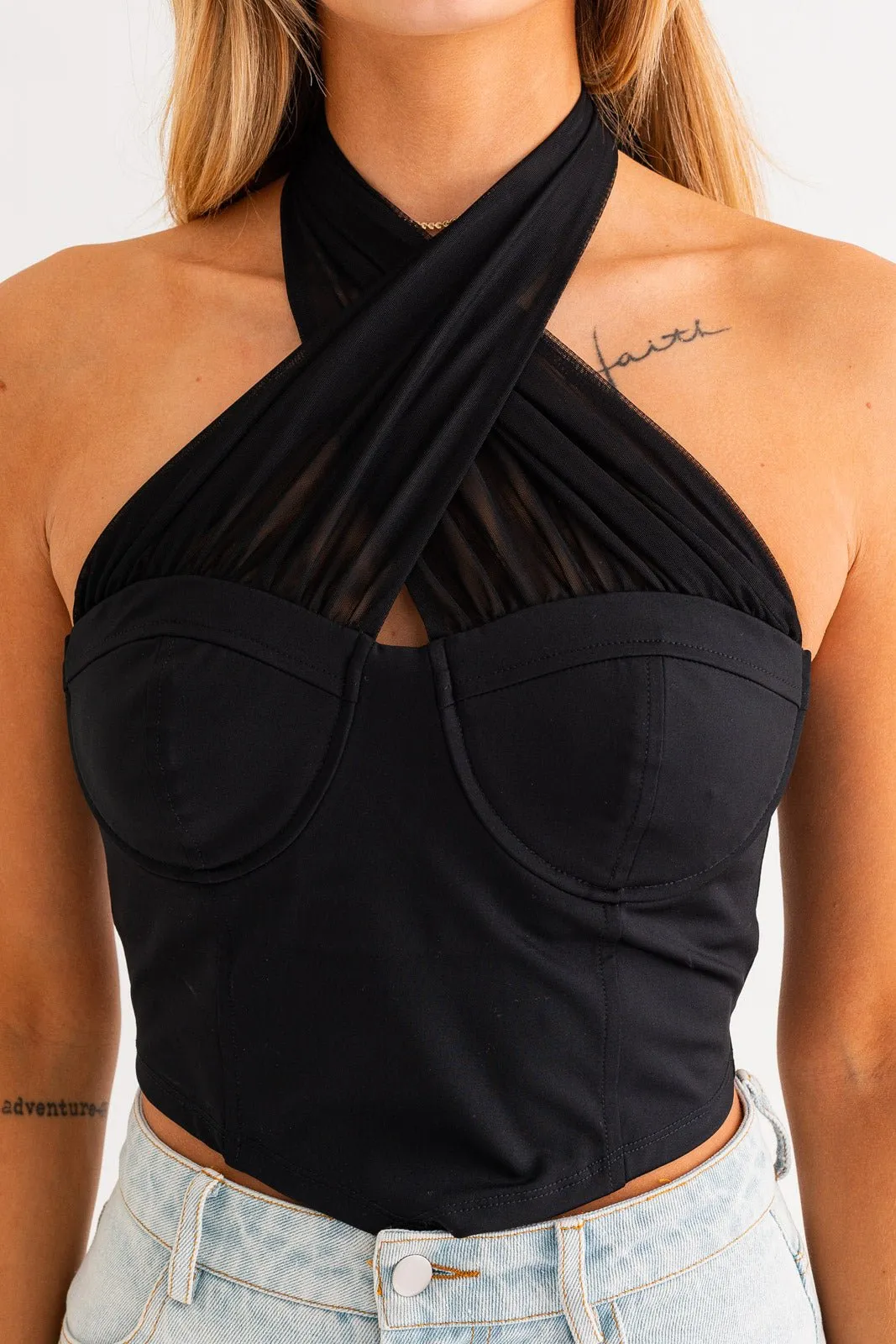 Tell All Halter Corset