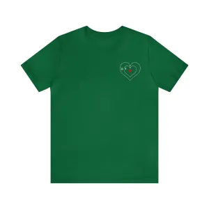 The Grinch Heart Growing Corner Detail Unisex Jersey Short Sleeve Tee