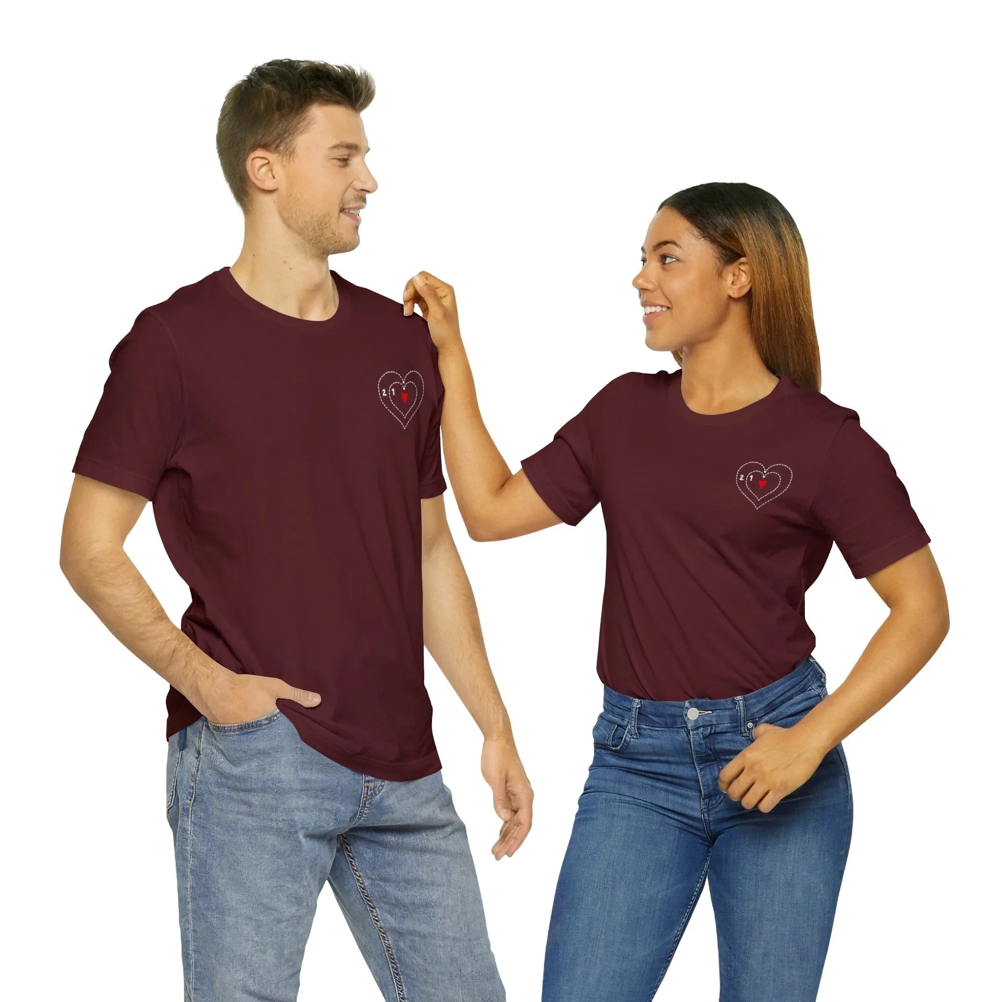 The Grinch Heart Growing Corner Detail Unisex Jersey Short Sleeve Tee