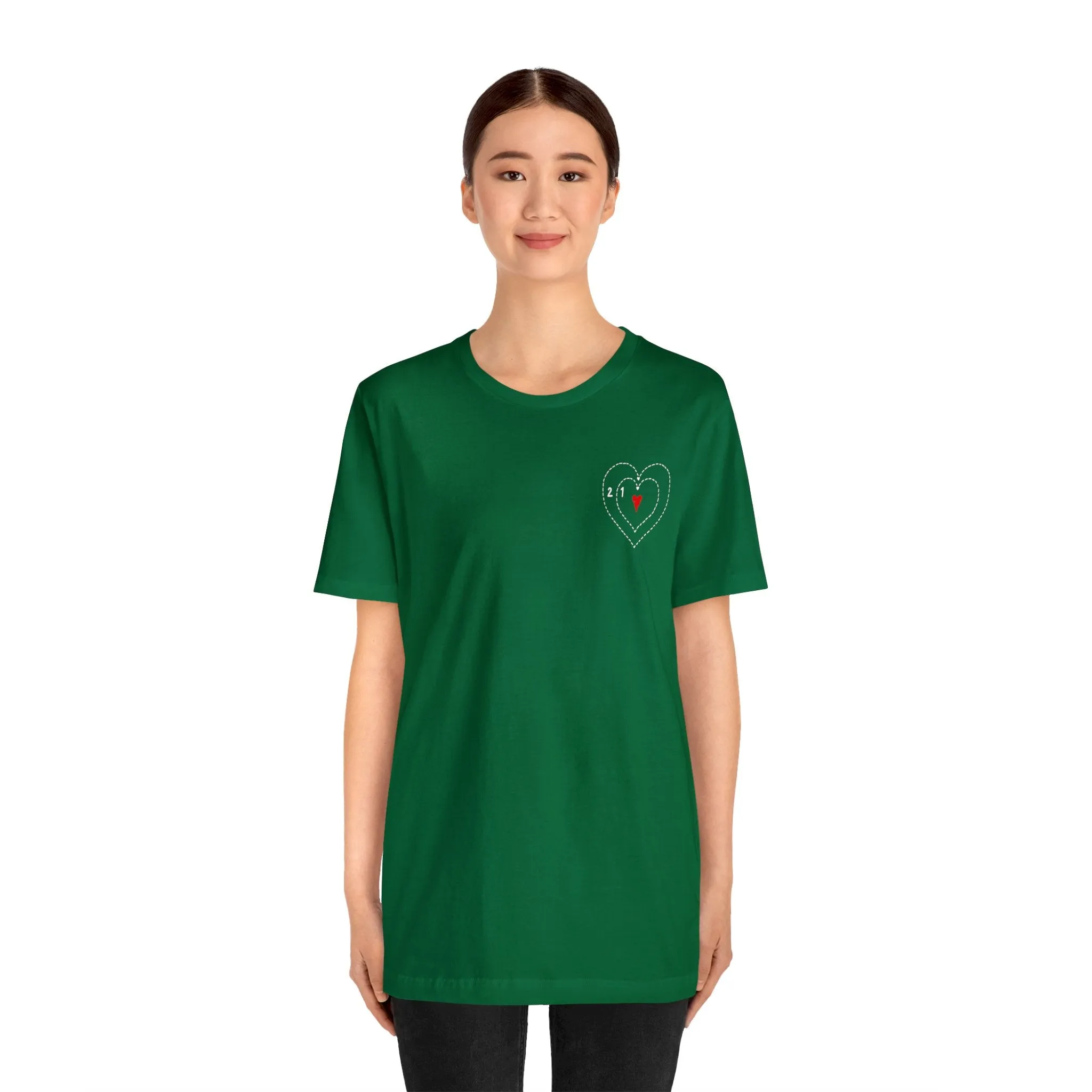 The Grinch Heart Growing Corner Detail Unisex Jersey Short Sleeve Tee