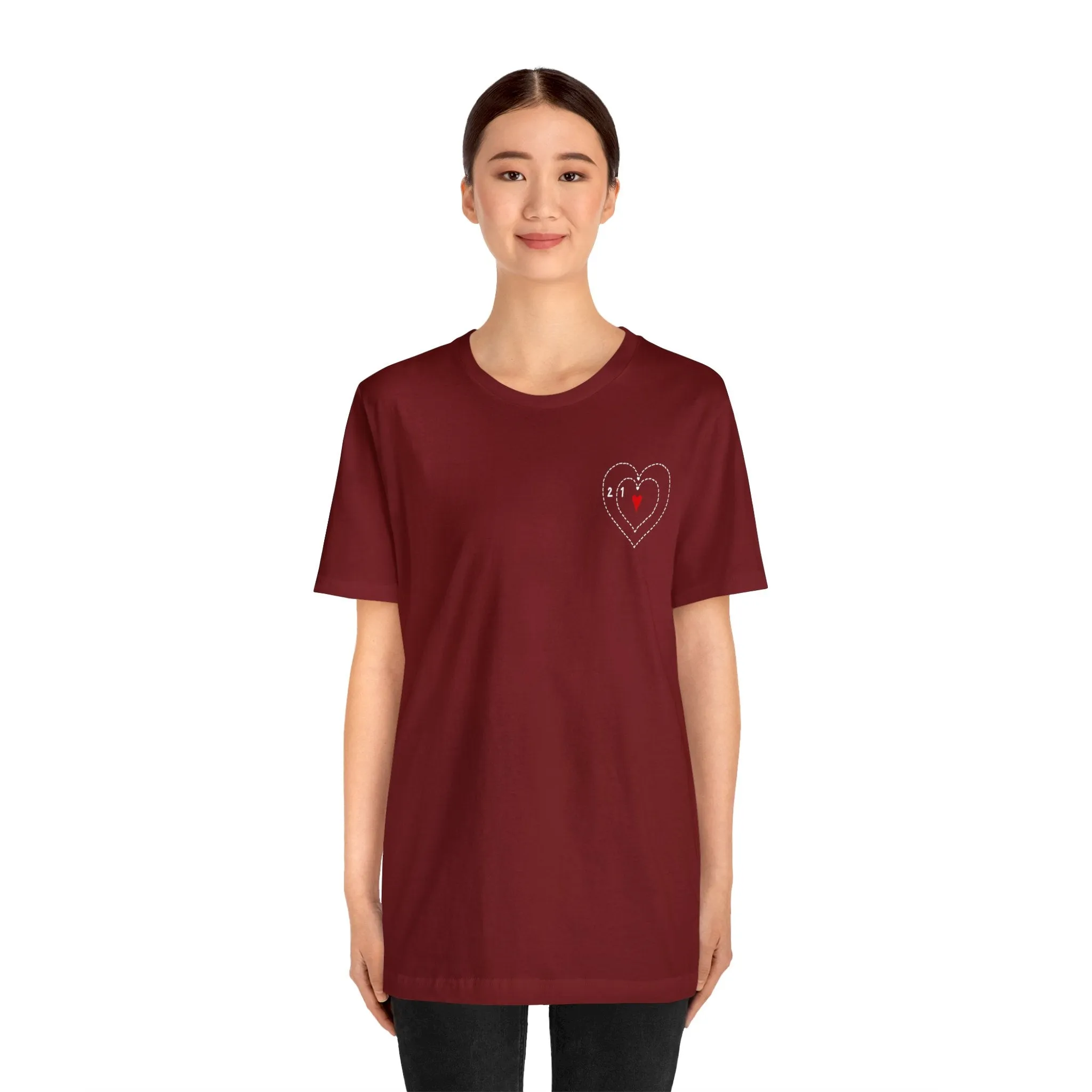 The Grinch Heart Growing Corner Detail Unisex Jersey Short Sleeve Tee