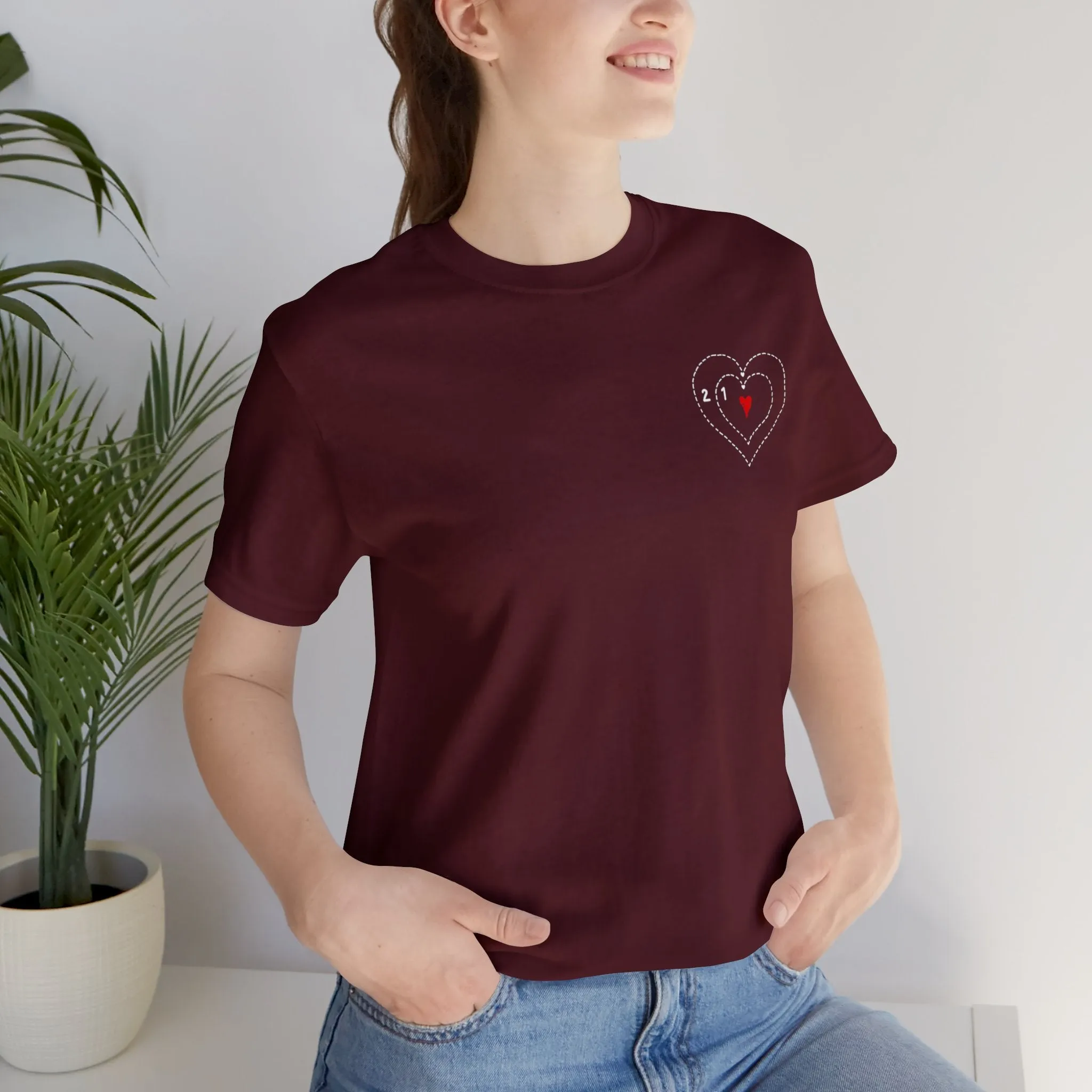 The Grinch Heart Growing Corner Detail Unisex Jersey Short Sleeve Tee