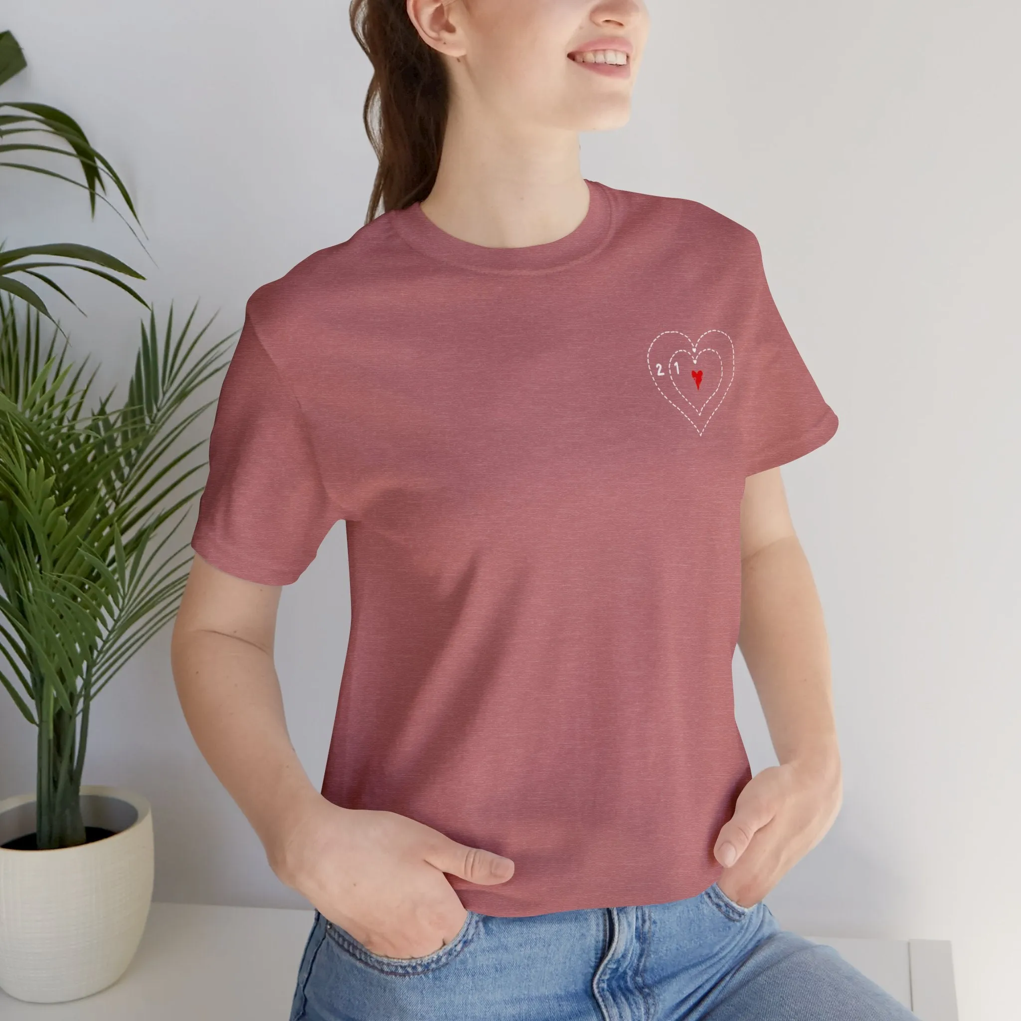 The Grinch Heart Growing Corner Detail Unisex Jersey Short Sleeve Tee