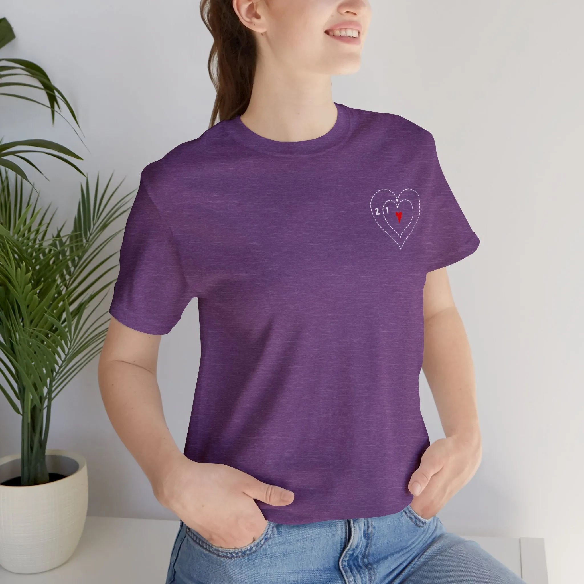 The Grinch Heart Growing Corner Detail Unisex Jersey Short Sleeve Tee