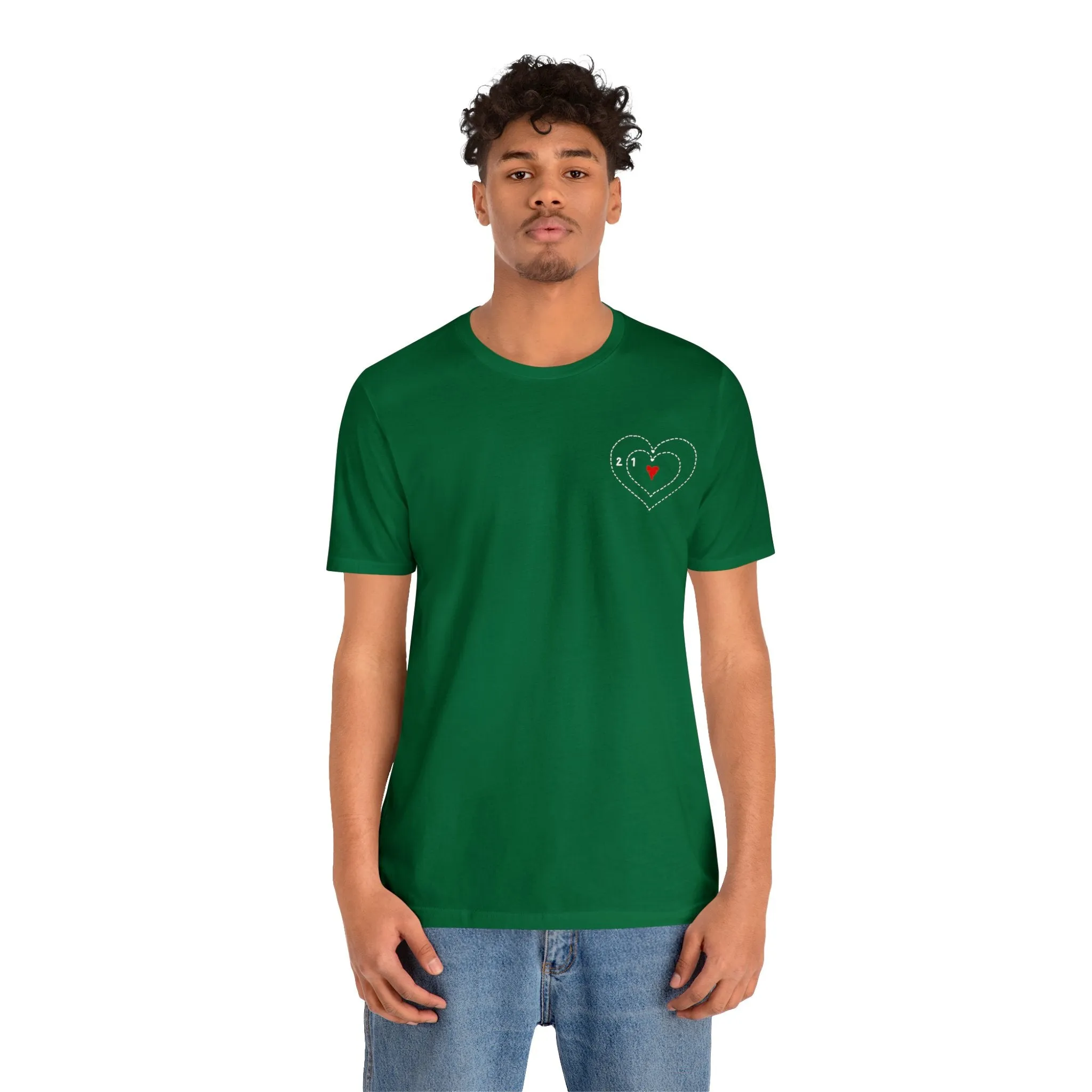 The Grinch Heart Growing Corner Detail Unisex Jersey Short Sleeve Tee