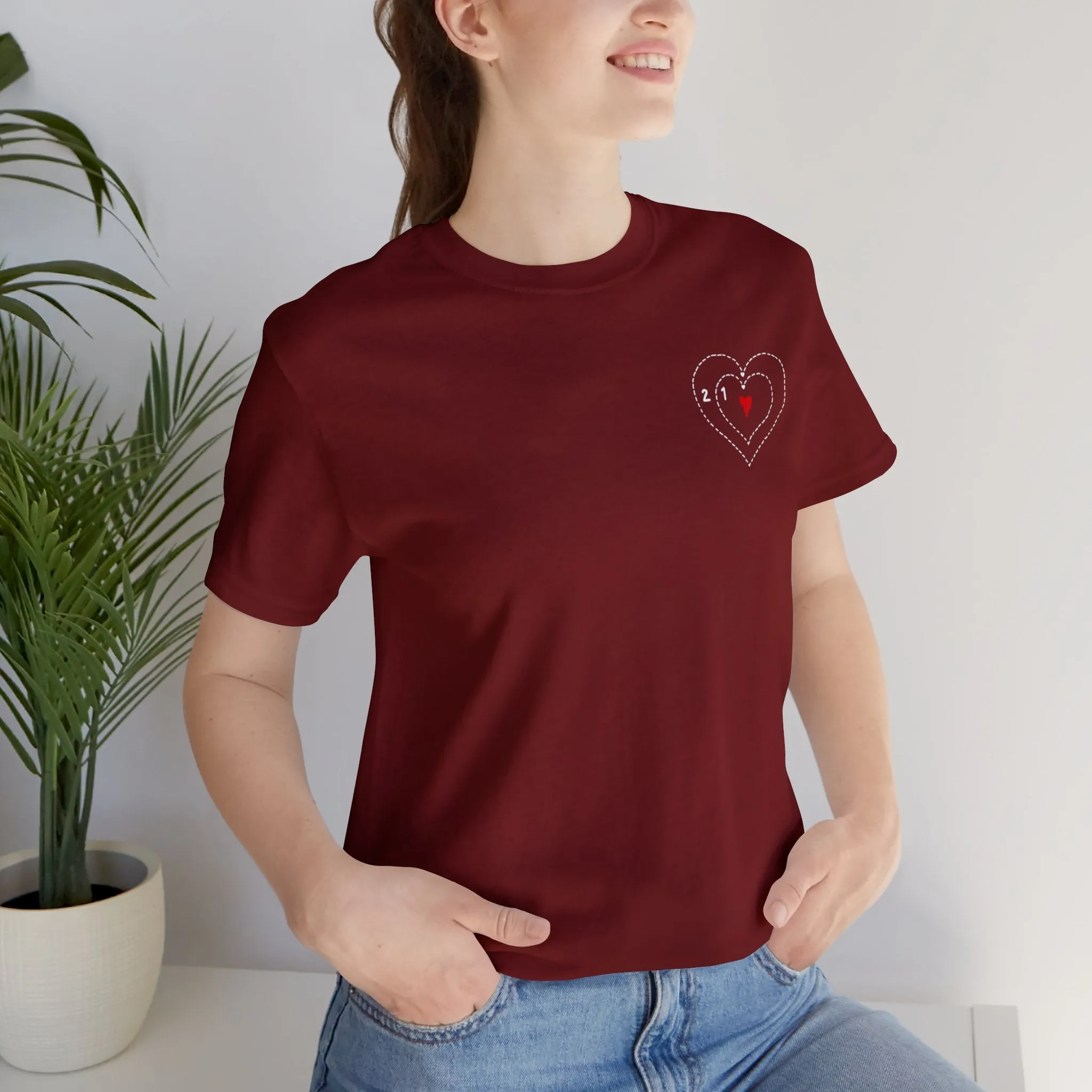 The Grinch Heart Growing Corner Detail Unisex Jersey Short Sleeve Tee