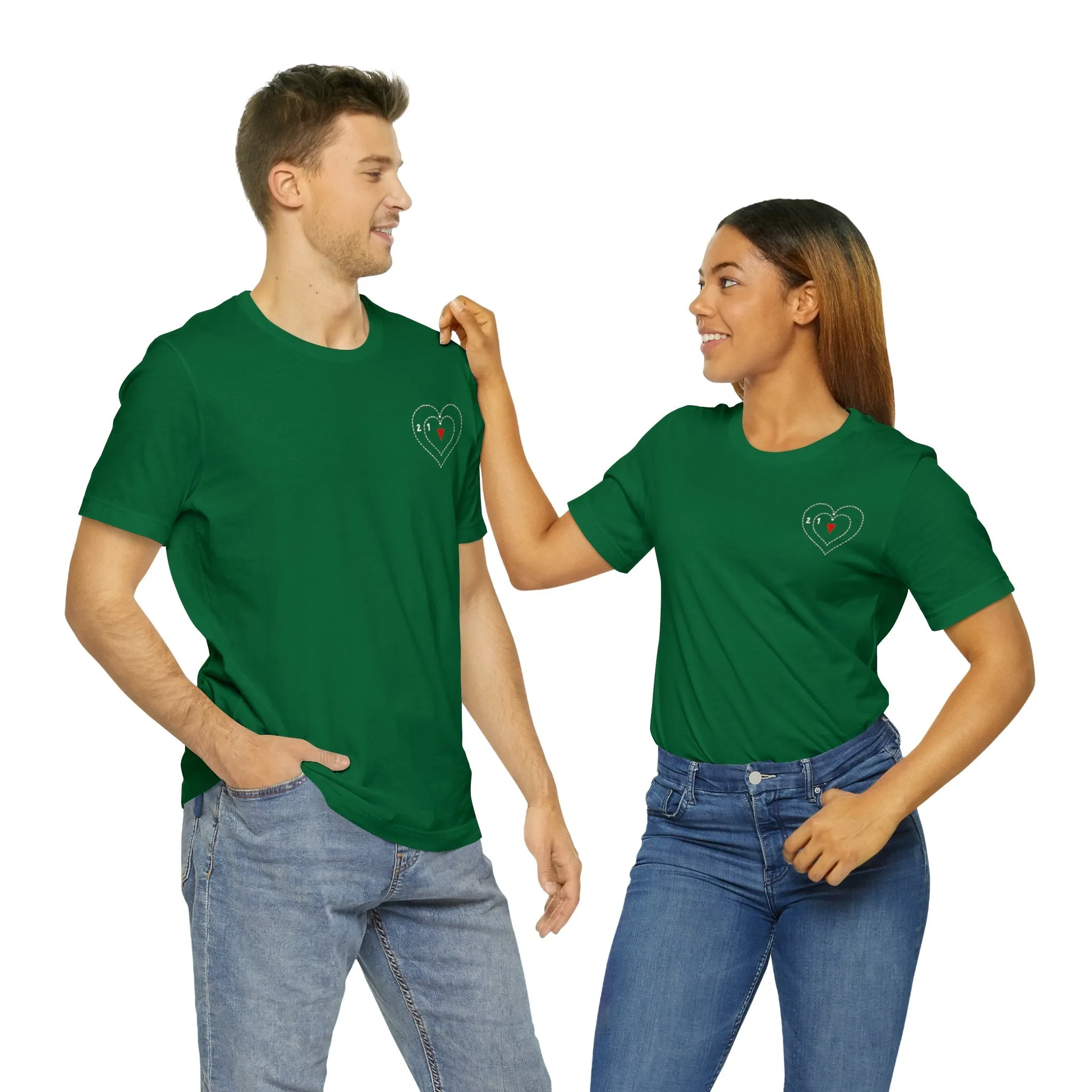 The Grinch Heart Growing Corner Detail Unisex Jersey Short Sleeve Tee
