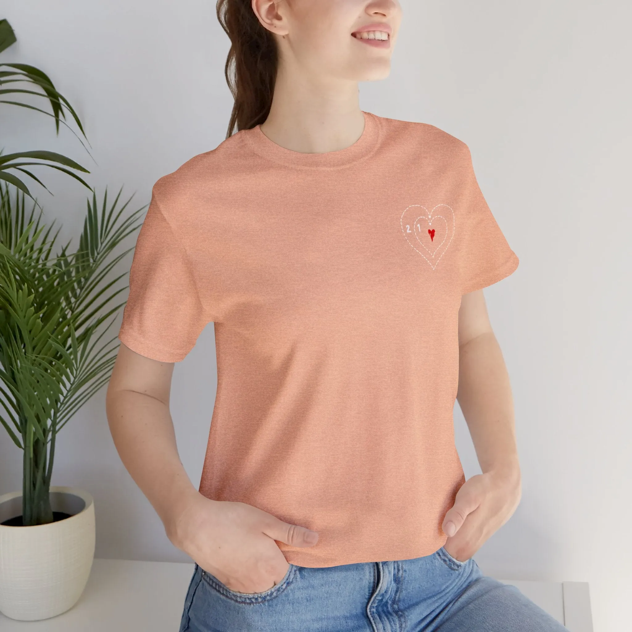 The Grinch Heart Growing Corner Detail Unisex Jersey Short Sleeve Tee