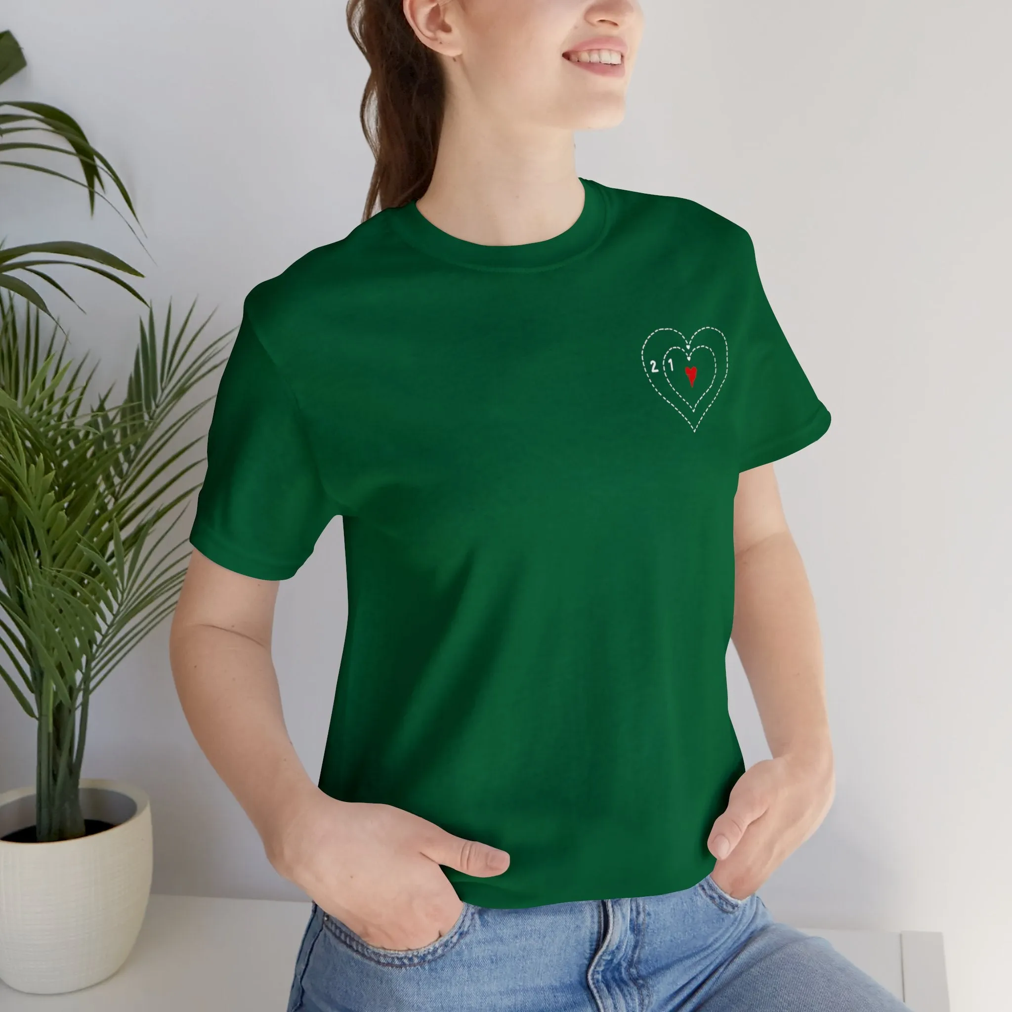 The Grinch Heart Growing Corner Detail Unisex Jersey Short Sleeve Tee