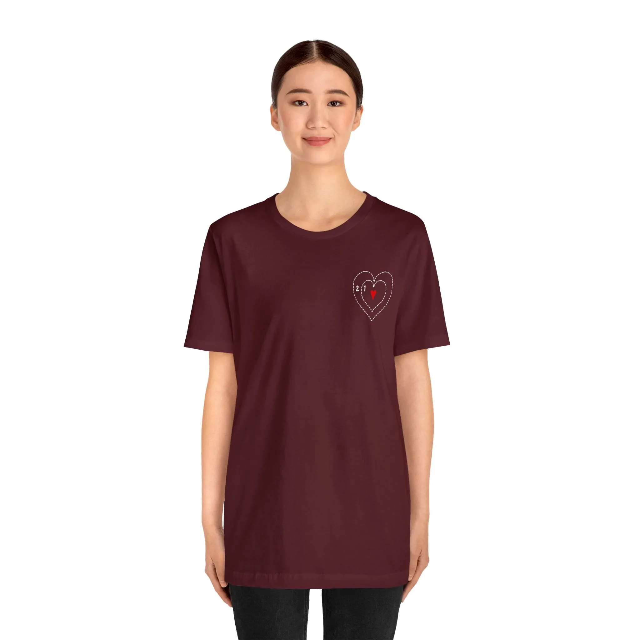 The Grinch Heart Growing Corner Detail Unisex Jersey Short Sleeve Tee