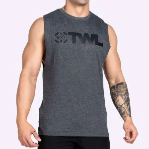 The WOD Life - Men's Classics Gunship Muscle Tank - Charcoal/Black