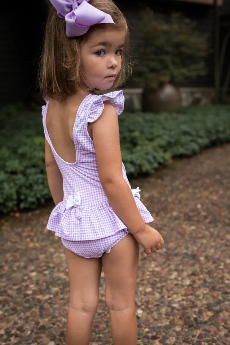 Tropical Tides Gingham and Bows Swimsuit