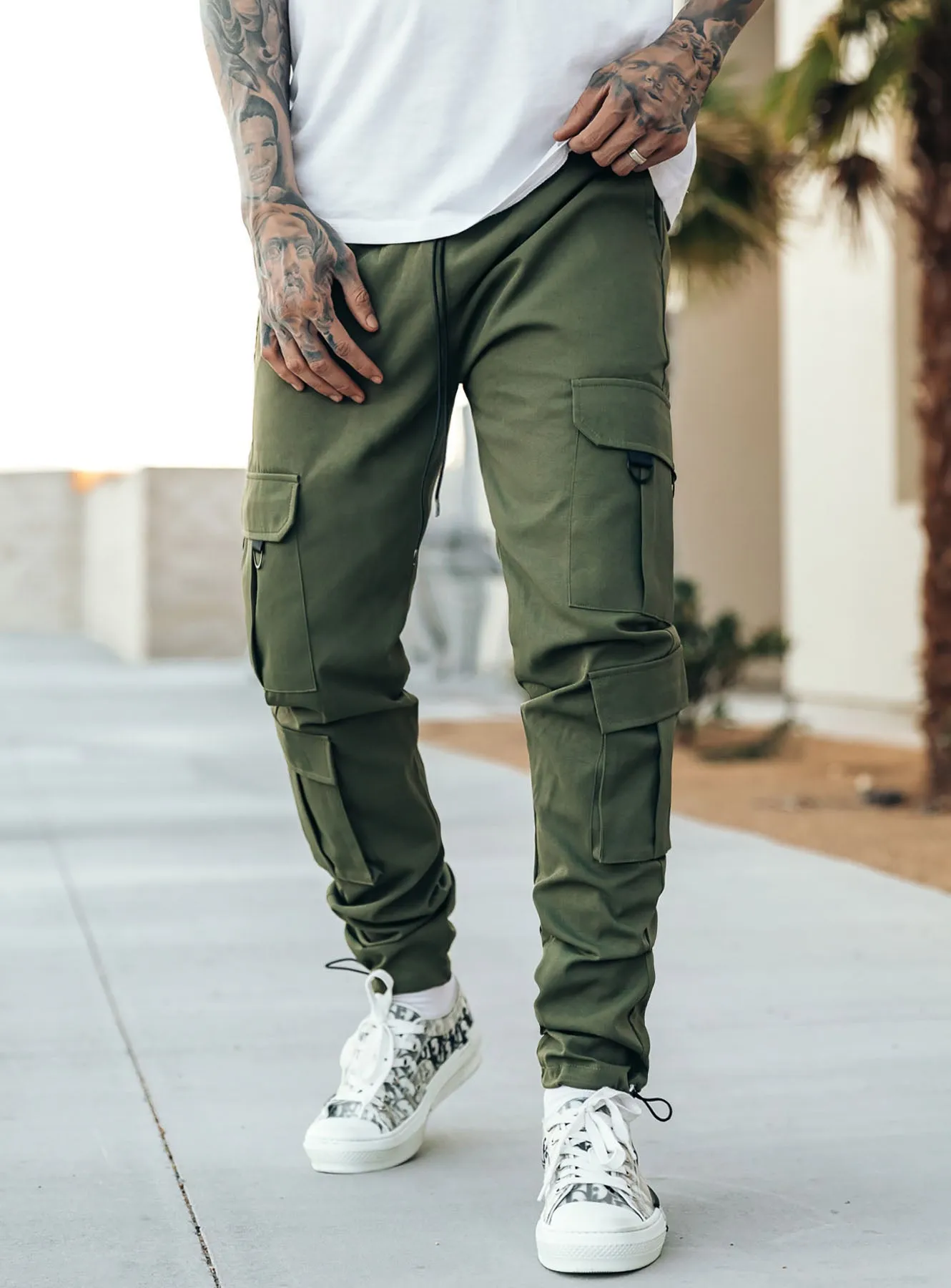 Utility Cargo Pants V10 in Olive