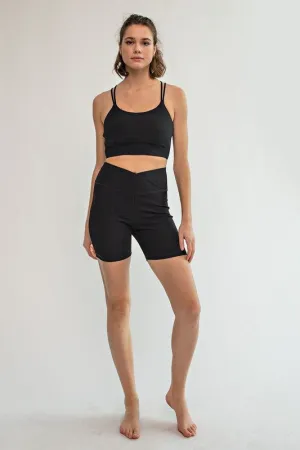 V Waist Biker Shorts