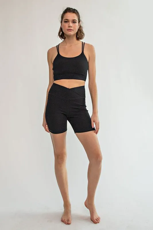 V Waist Biker Shorts