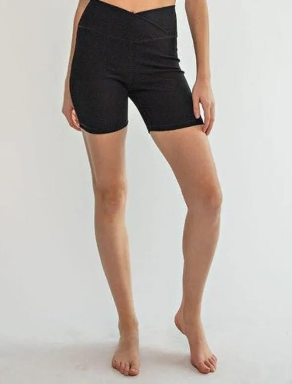 V Waist Biker Shorts