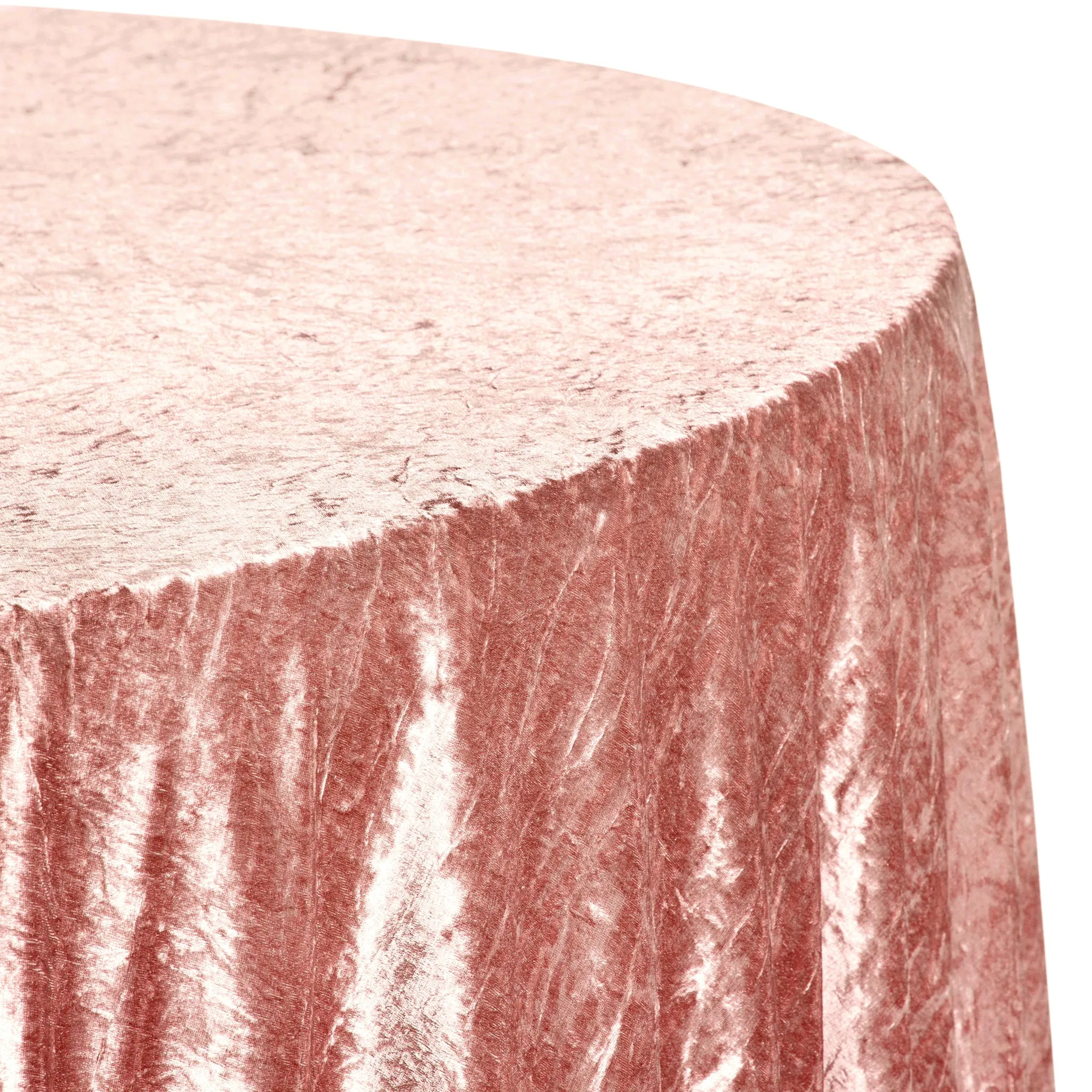 Velvet 120" Round Tablecloth - Cinnamon Rose