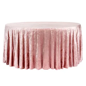 Velvet 120" Round Tablecloth - Dusty Rose/Mauve