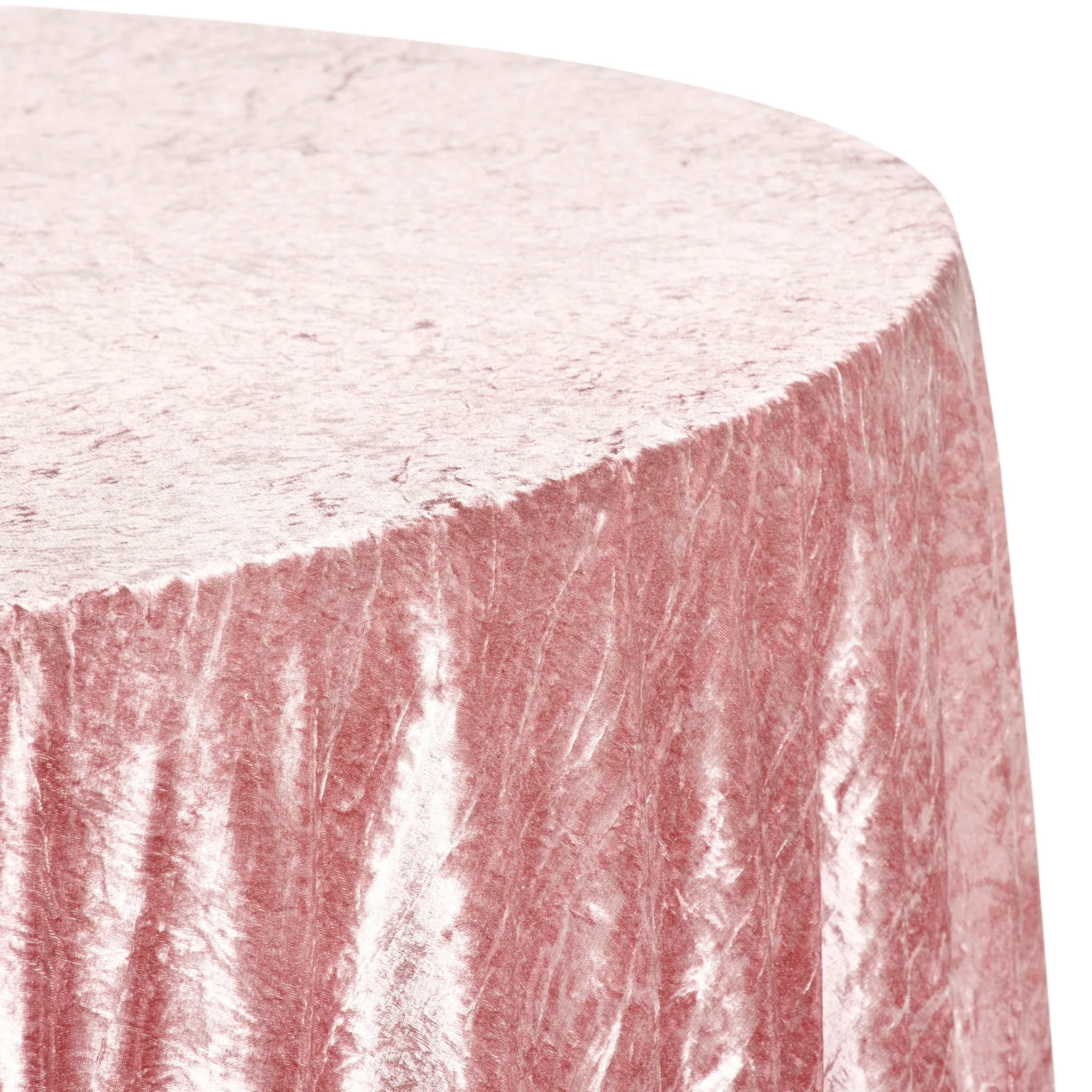 Velvet 120" Round Tablecloth - Dusty Rose/Mauve