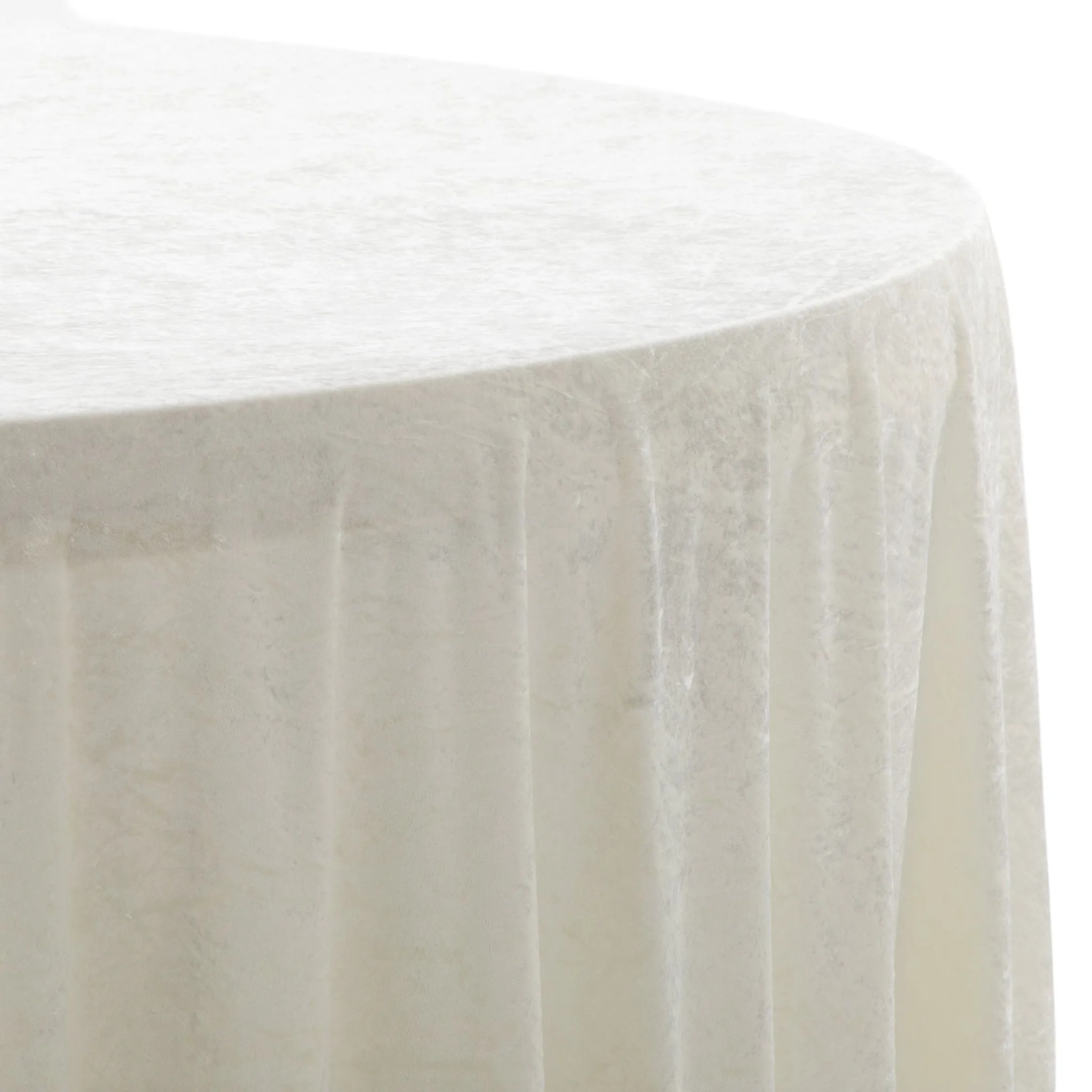 Velvet 120" Round Tablecloth - Ivory