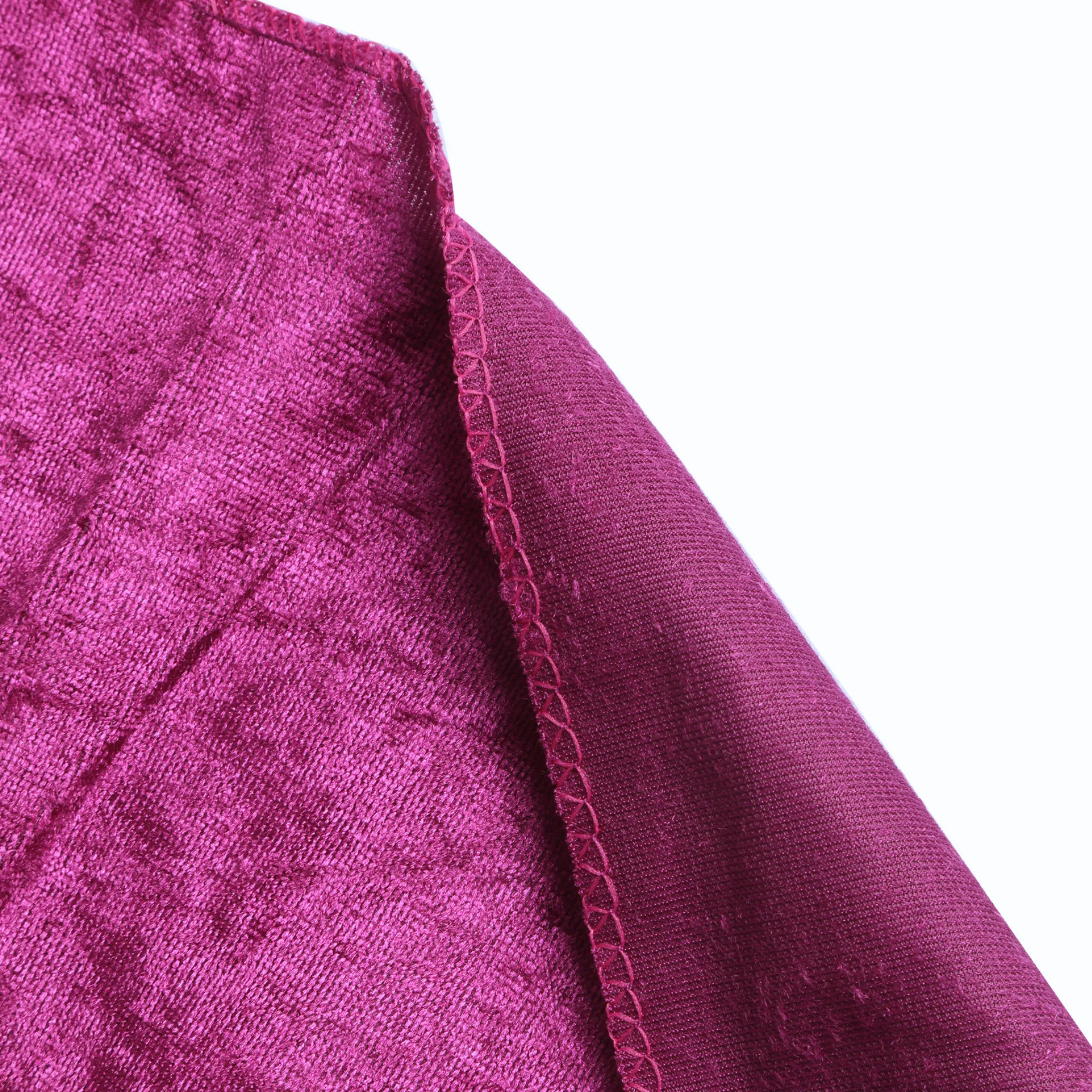 Velvet 120" Round Tablecloth - Magenta