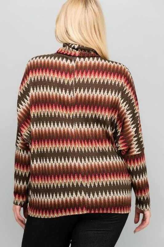 Vibrant Turtle Neck Top
