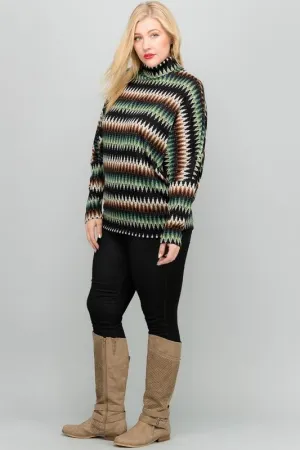 Vibrant Turtle Neck Top