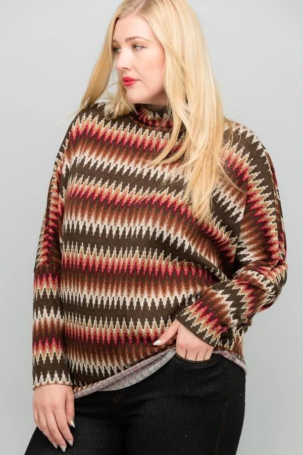Vibrant Turtle Neck Top