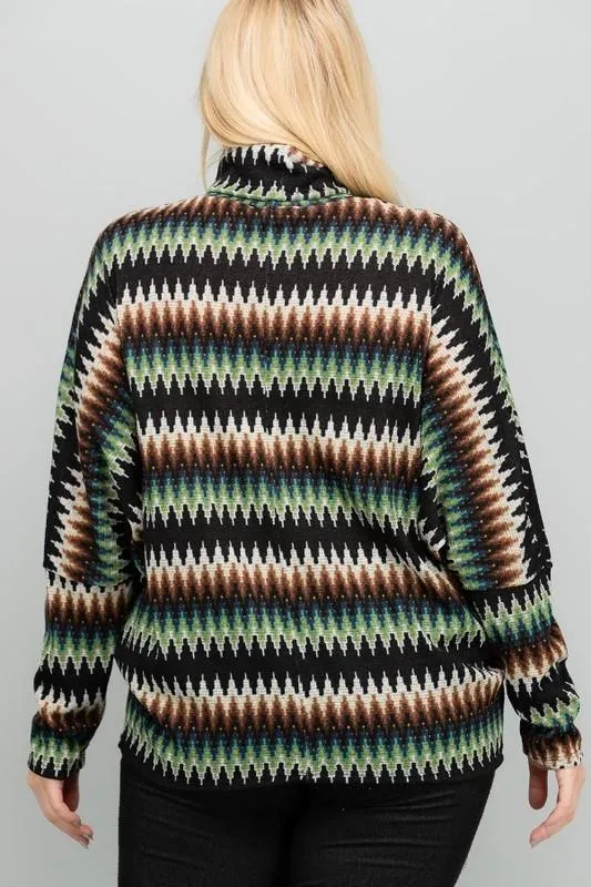 Vibrant Turtle Neck Top