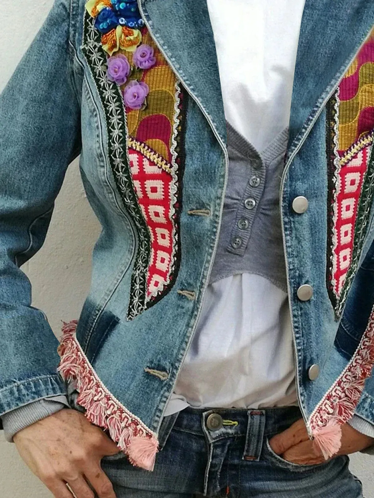 Vintage Commuter Denim Coat Women Autumn New European American Fashion Slim Fit Top Elegant All-match Double Breasted Jackets