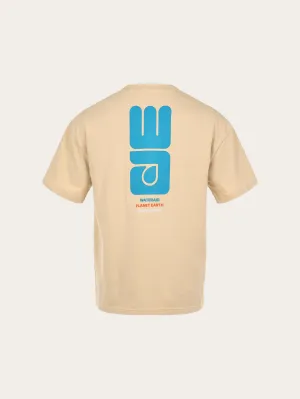 WATERAID oversized t-shirt with chest print and big back print - Safari