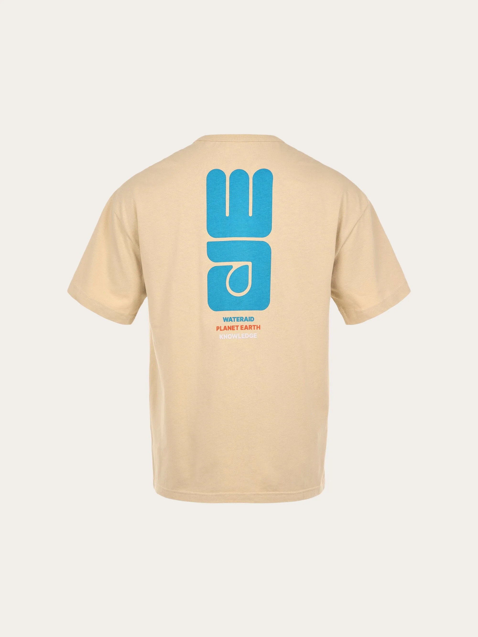 WATERAID oversized t-shirt with chest print and big back print - Safari