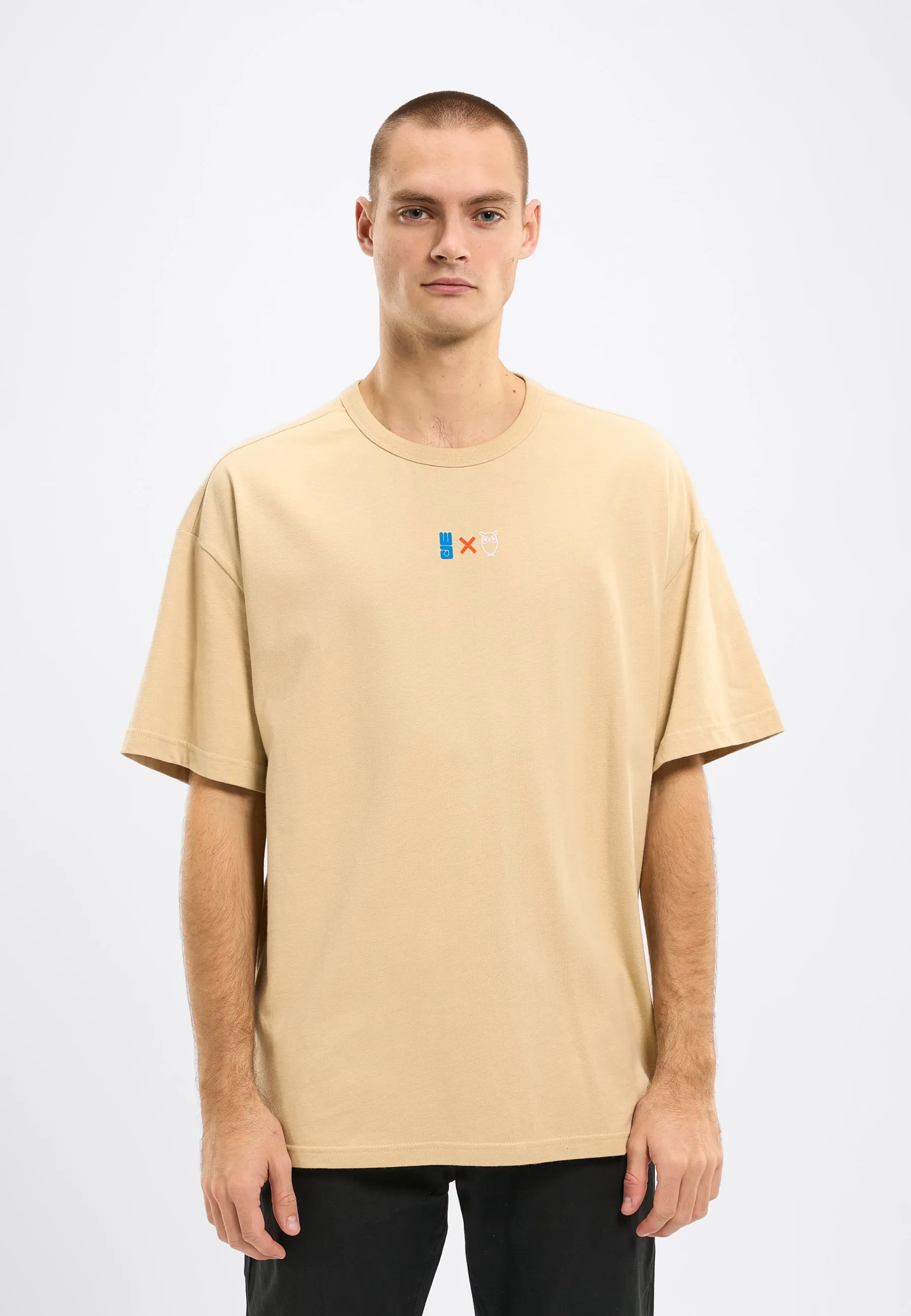 WATERAID oversized t-shirt with chest print and big back print - Safari