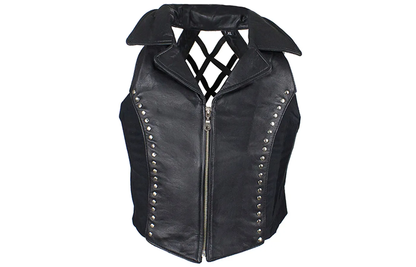 Womens Halter Top With Collar & Studs